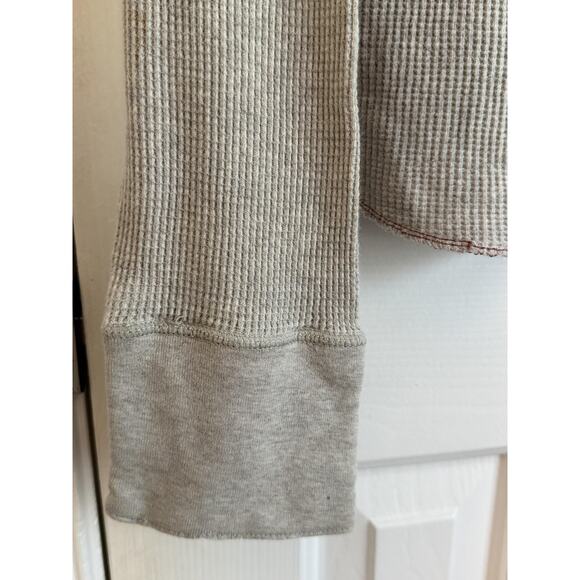 Y2K American Eagle Shirt Mens XL Gray Thermal Waffle Vintage Fit Logo Grung - Picture 5 of 11